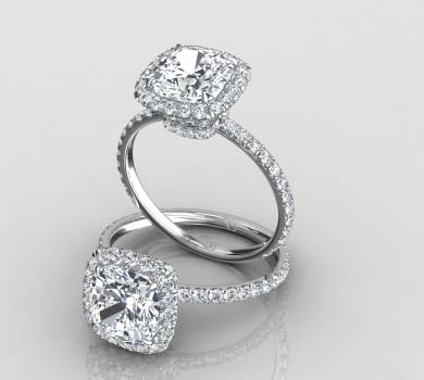 Madison Cushion Halo Ring