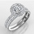 Round Halo Ring With Split Shank — view 1