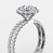 Round Halo Ring With Split Shank — view 4