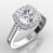 Sarah Bezel Set Halo Ring With Milgrain — view 1