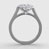 Sarah Bezel Set Halo Ring With Milgrain — view 2
