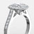Sarah Bezel Set Halo Ring With Milgrain — view 4