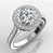 Channel Set Halo Ring With Milgrain — view 1