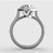 Channel Set Halo Ring With Milgrain — view 2