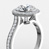 Channel Set Halo Ring With Milgrain — view 4