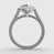 Bezel Set Round Halo Ring With Milgrain — view 2