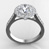 Bezel Set Round Halo Ring With Milgrain — view 3
