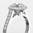Bezel Set Round Halo Ring With Milgrain — view 4