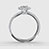 Kimberly Three Row Pave Ring With Double Halo — view 2