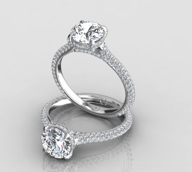 Elizabeth Diamond Encrusted Solitaire