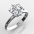 Six Prong Solitaire Ring With Knife Edge — view 1