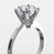 Six Prong Solitaire Ring With Knife Edge — view 4